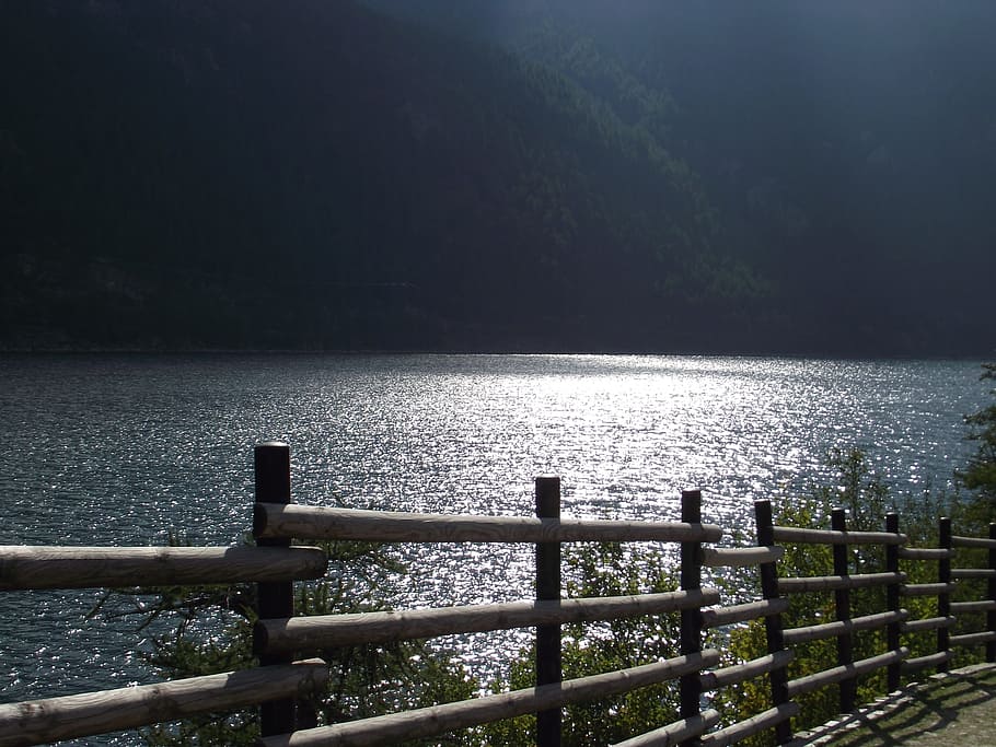 Lake, Piemonte, Torino, railing, water, outdoors, tranquility HD wallpaper