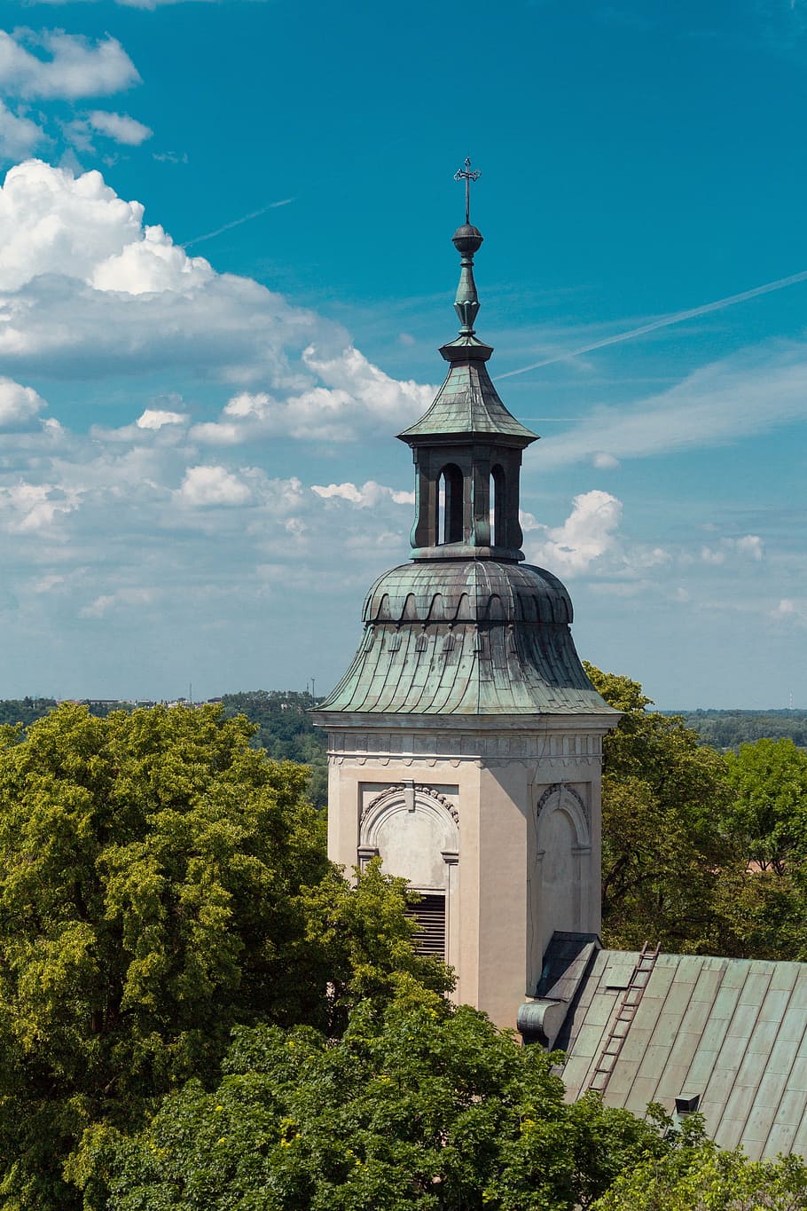 church, tower, sky, architecture, european, poland, czersk HD wallpaper