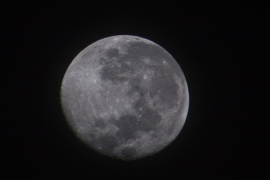 closeup photo of moon, full moon, space, crater, outer space HD wallpaper