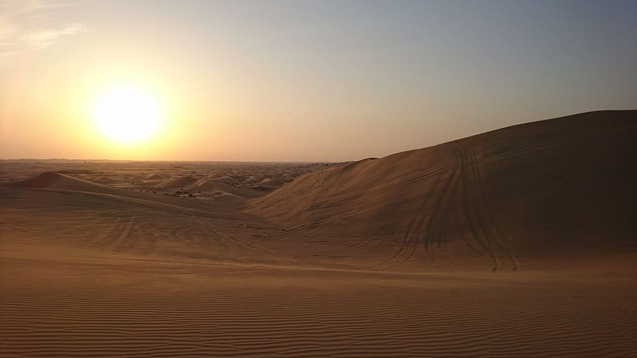 desert, arab emirates, sand, sand dune, landscape, scenics - nature HD wallpaper