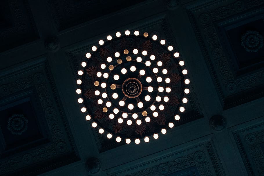 Abstract pattern from ceiling lights, various, architecture, architecture And Buildings HD wallpaper