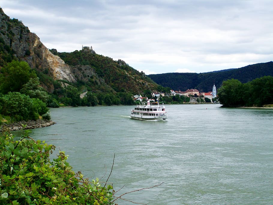Danube River, Landscape, Panorama, summer, nautical vessel HD wallpaper