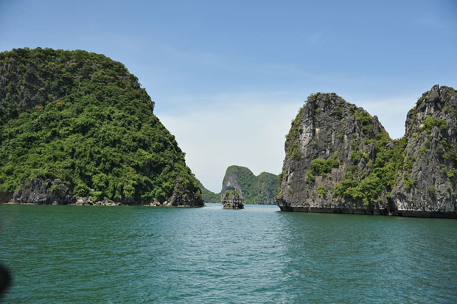 ha long, bay, viet nam, sea, nature, asia, island, thailand, HD wallpaper