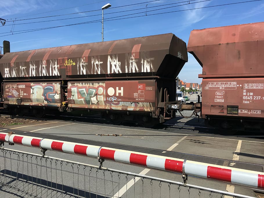 train, graffiti, germany, railway, railroad, transportation HD wallpaper
