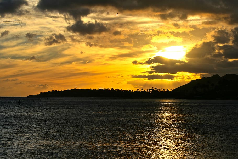 sunset, dusk, view, nature, landscape, scenic, sunlight, coast HD wallpaper