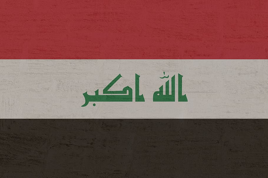 iraq, flag, communication, sign, text, wall - building feature, HD wallpaper