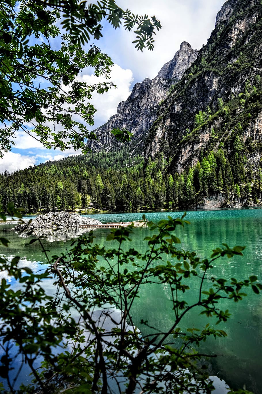Lake, Braies, Weekend, Background, lake braies, nature, tranquility HD wallpaper