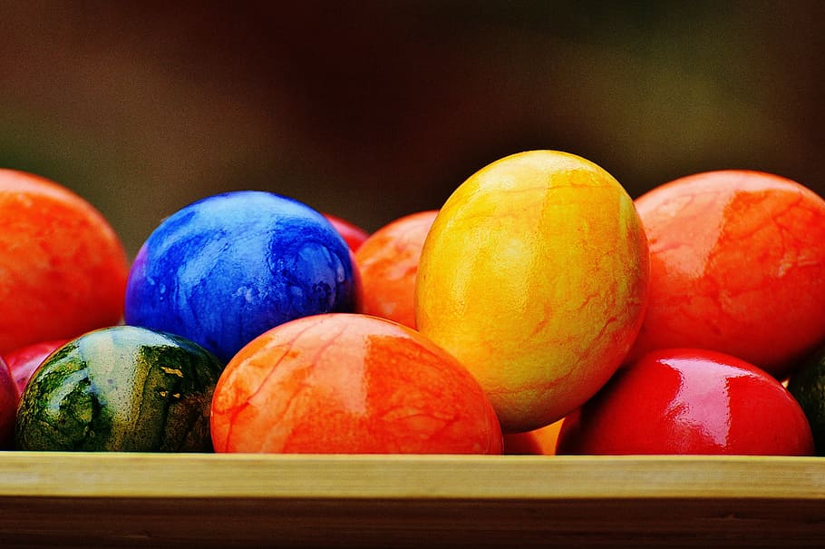 easter, easter eggs, colorful, happy easter, colored, multi Colored HD wallpaper