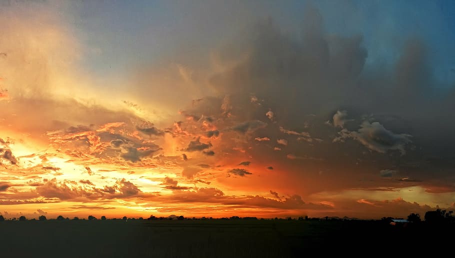 panorama photography landscape, sunset, nature, cloud, beauty in nature HD wallpaper