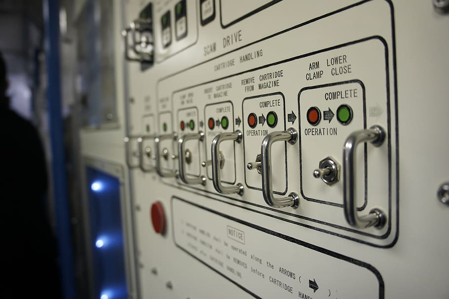 switch, button, spacecraft, control, close-up, text, technology HD wallpaper