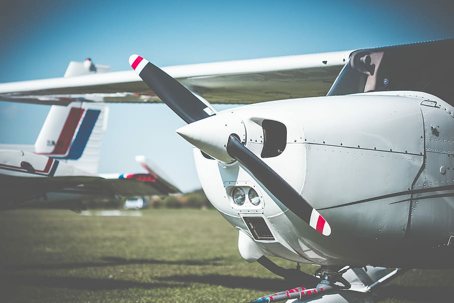 Cessna Airplane Propeller Closeup, aircraft, airplanes, airport