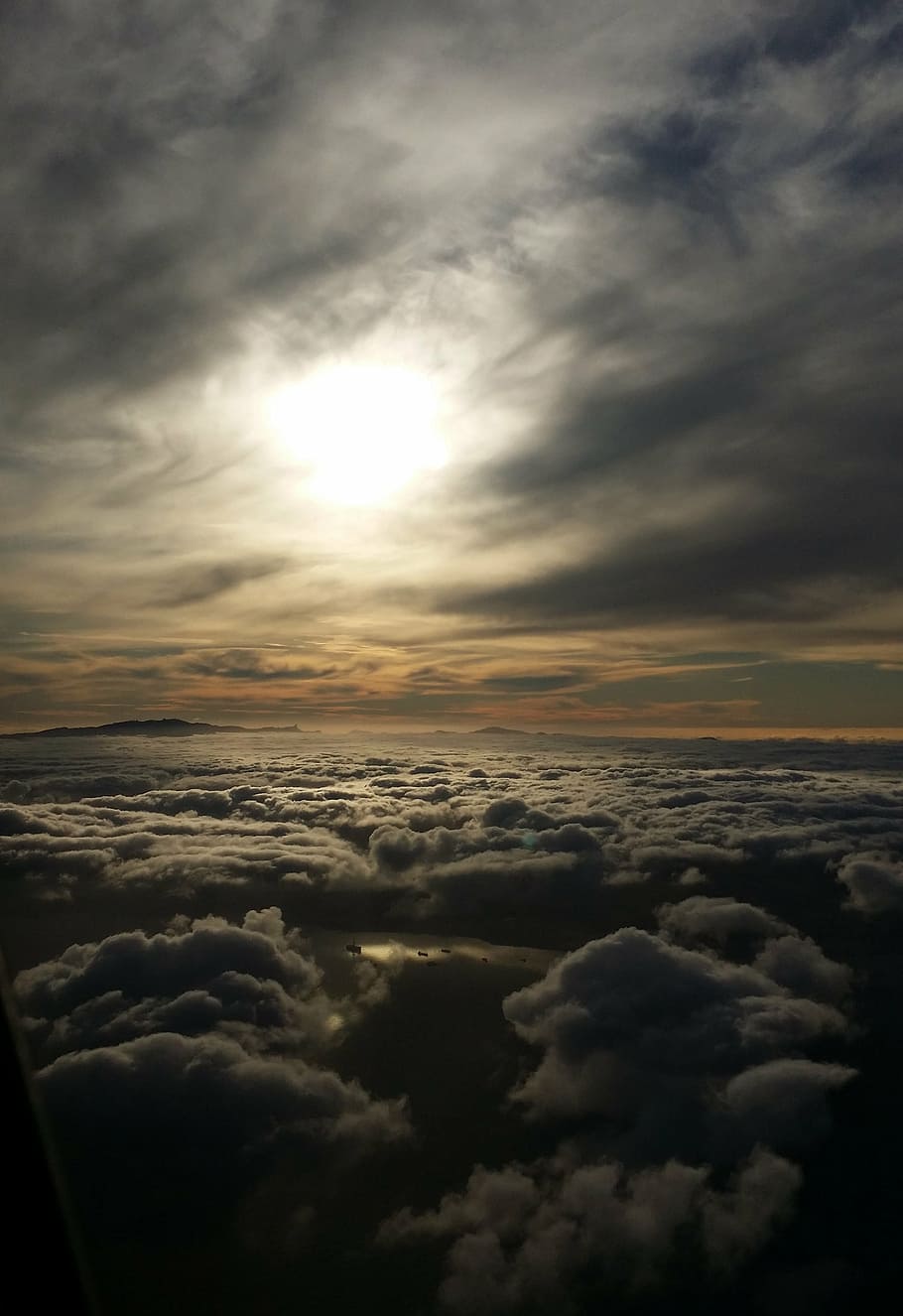 landscape photography of sunrise, sunset, clouds, sky, light HD wallpaper