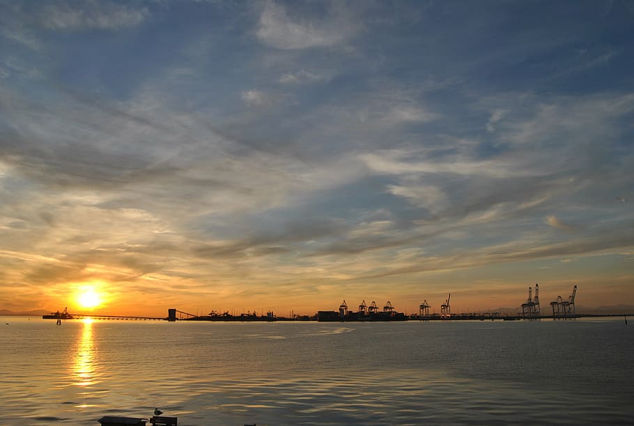 sunset, water, ocean, docks, sea, summer, travel, sky, outdoor HD wallpaper