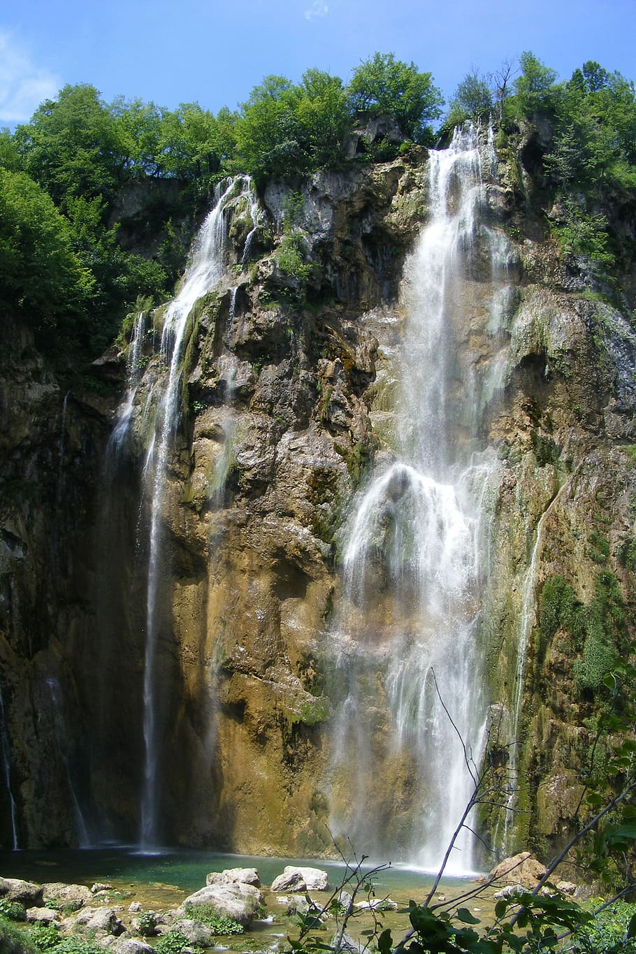 Waterfall, Veil, Murmur, water veil, scenics, no people, day, HD wallpaper