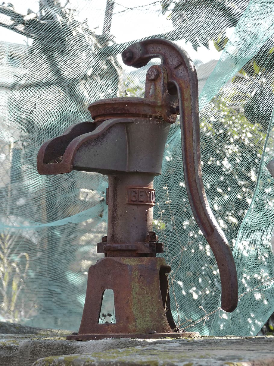 source, well, water, old, steel, rusty, body of water, metal HD wallpaper