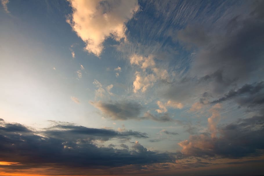 light, dawn, landscape, nature, cloud formation, clouds, daylight HD wallpaper
