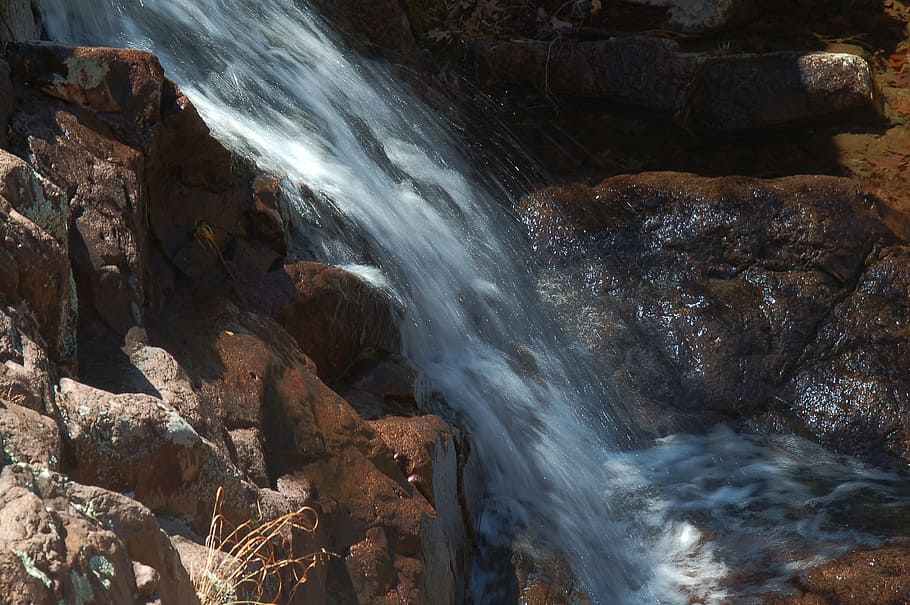 waterfall, nature, landscape, river, rock, stone, scene, natural HD wallpaper