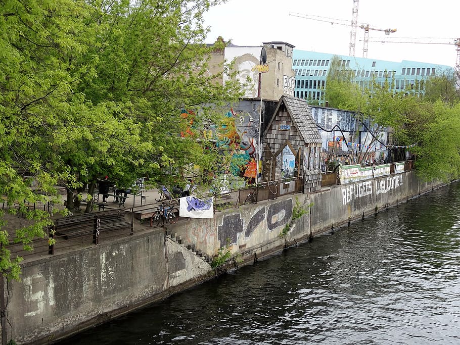 berlin, river, durable, water, built structure, architecture HD wallpaper