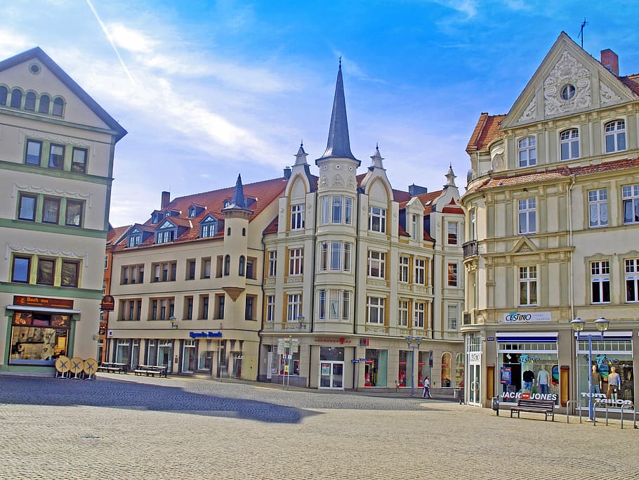 gotha, thuringia germany, marketplace, architecture, building exterior HD wallpaper