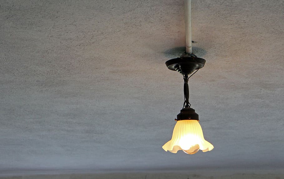 ceiling lamp, lighting, ceiling light, old, nostalgia, antique HD wallpaper