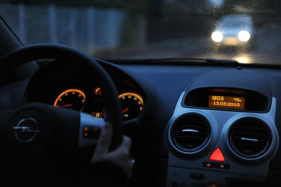 photo of person driving Opel vehicle, auto, interior, dark HD wallpaper