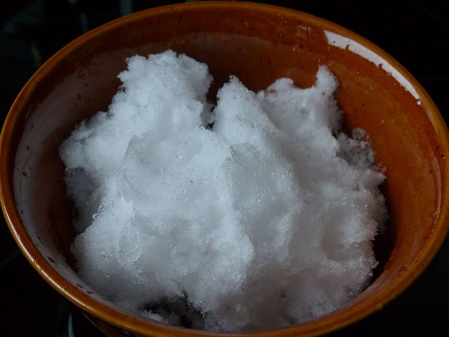 Snow, Bowl, Cold, Winter, Melt, snow pile, casserole dish, clay bowl HD wallpaper