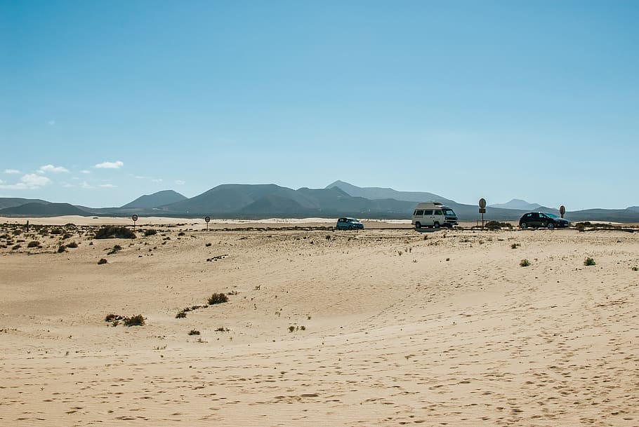 fuerta, canary islands, sand, beach, holidays, summer, the sand dunes, HD wallpaper