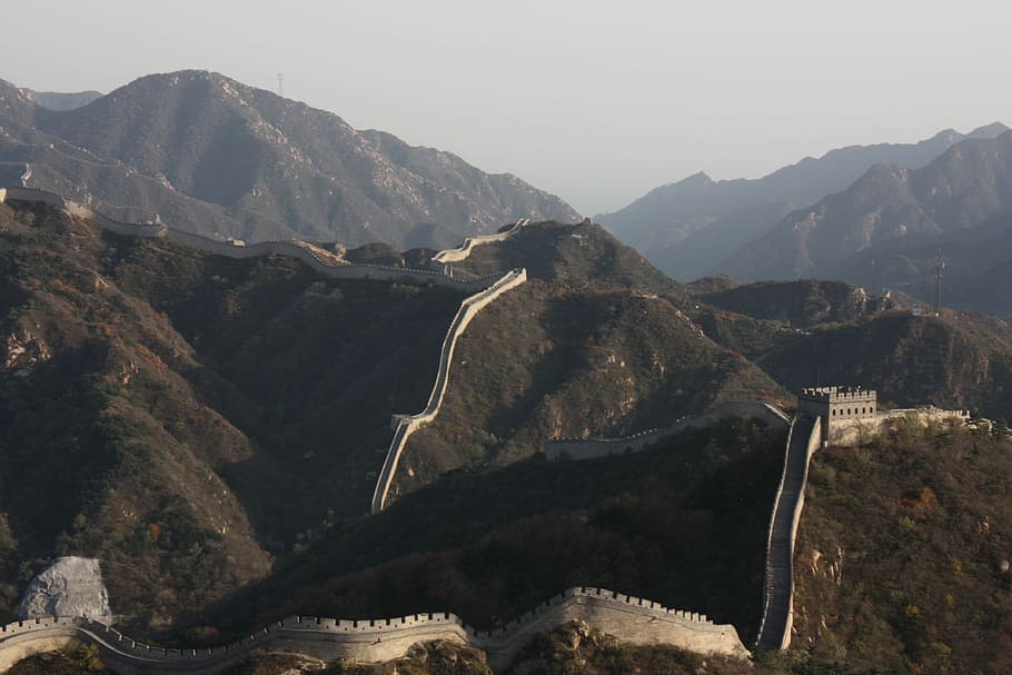 Great Wall of China, mountain, landscape, building, tower, cloud HD wallpaper