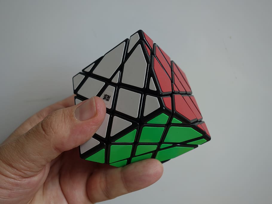 Magic Cube, Cube, Maps, Hand, Puzzle, Toys, denksport, colorful HD wallpaper