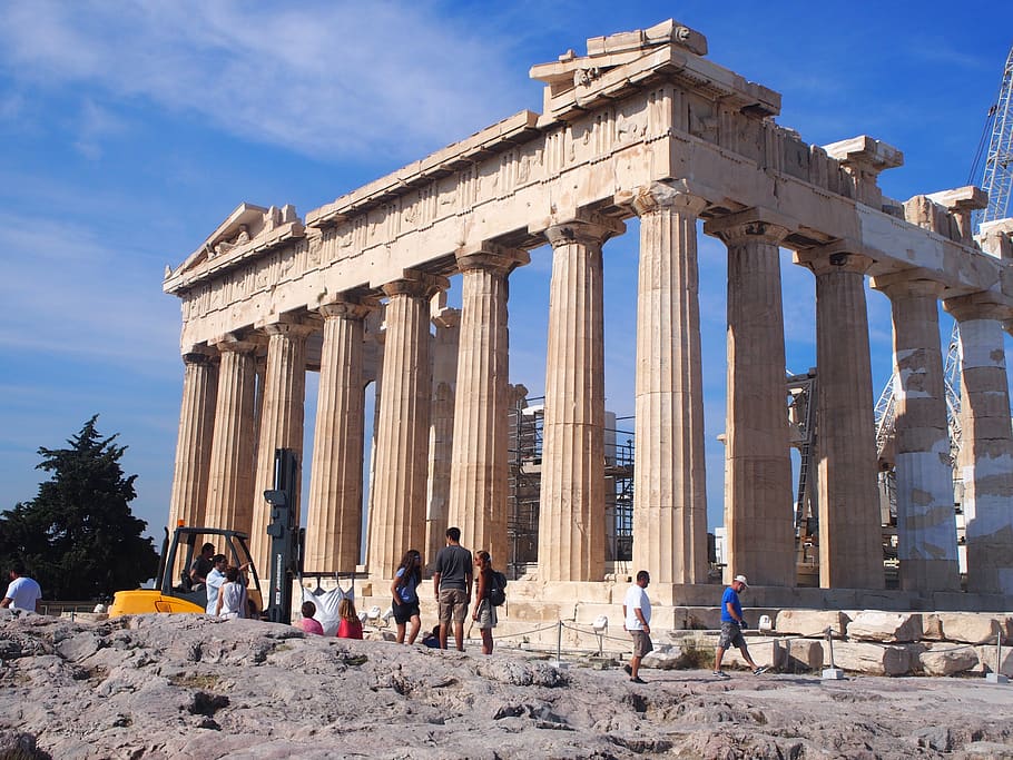 greece, athene, athens, architectural column, architecture HD wallpaper
