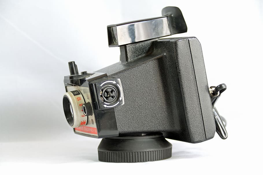 polaroid, camera, picture, studio shot, white background, indoors HD wallpaper