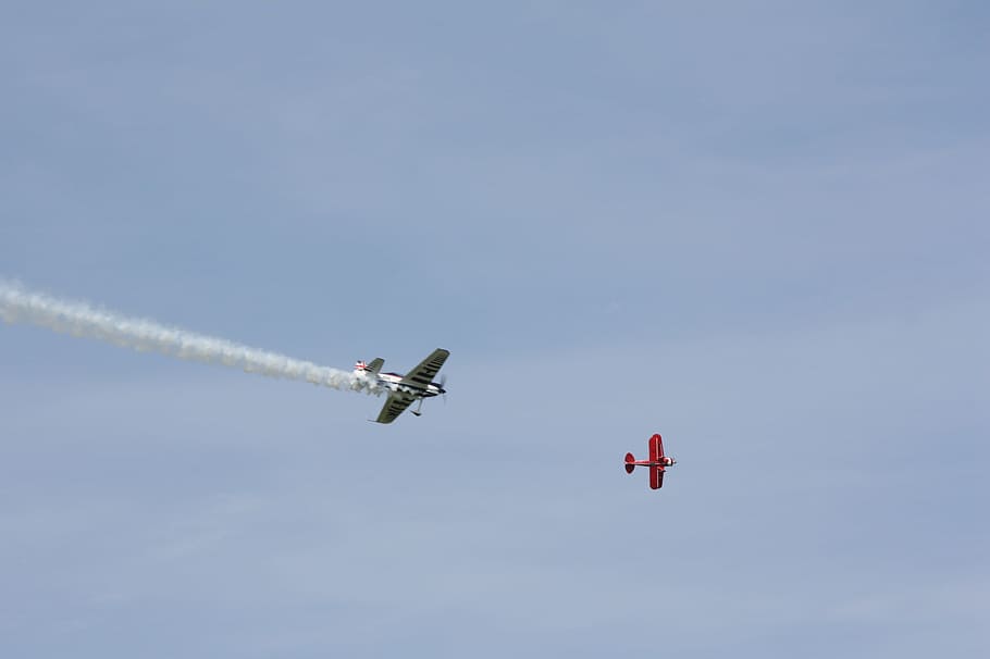 Air Show, Planes, Airplane, sky, travel, aircraft, flight, transportation HD wallpaper