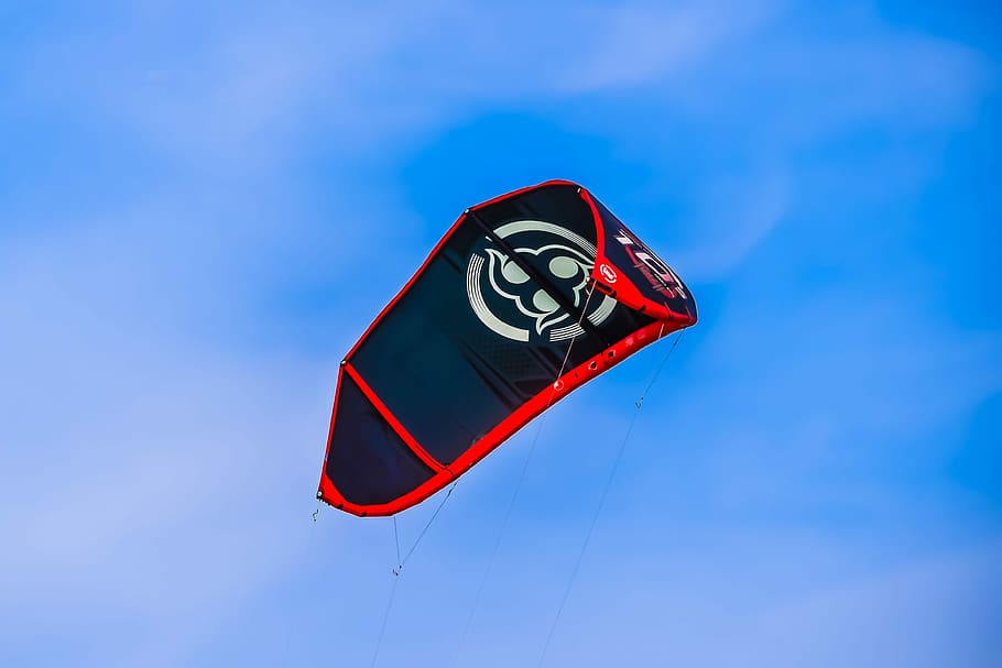 kite surf, equipment, sport, action, wind, extreme, sky, activity, HD wallpaper