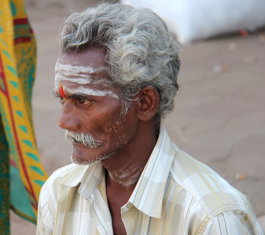 indians, man, tradition, holy, hinduism, headshot, one person HD wallpaper