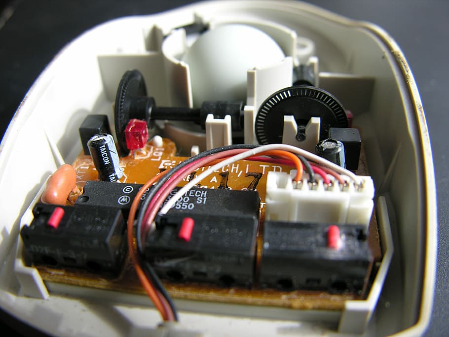 Mouse, Ball, Plug, Circuit, Wires, computer, electronics, old-fashioned HD wallpaper