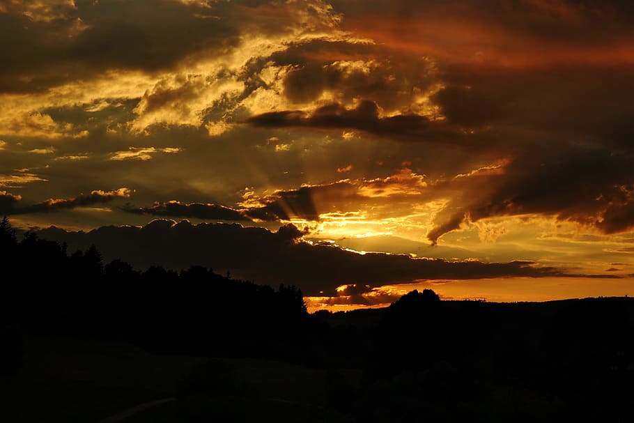 sunset, clouds, sky, cloud - sky, beauty in nature, scenics - nature HD wallpaper