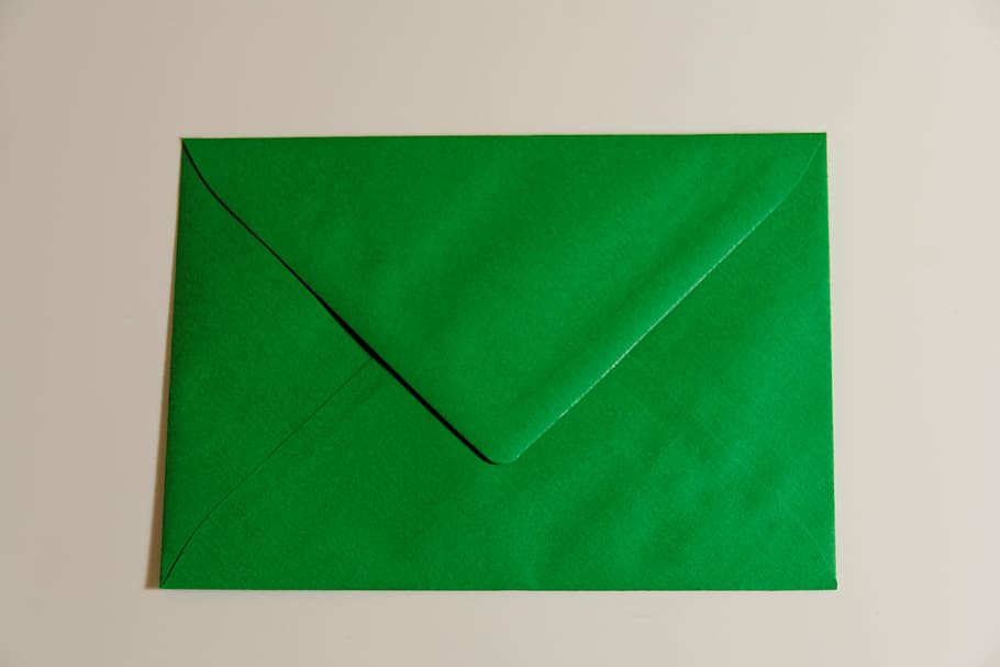green envelope, letters, post, paper, message, green color HD wallpaper