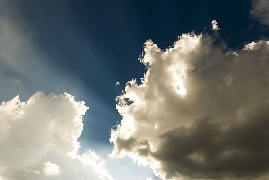 cumulus clouds taken during daytime, untitled, sky, sun, sunlight HD wallpaper
