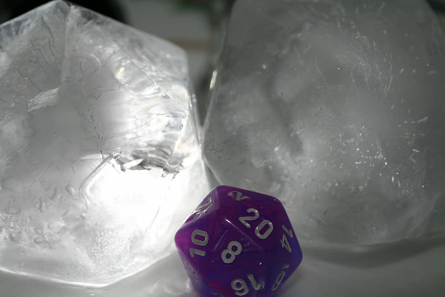 gaming, ice, dice, game, playing, luck, cube, roll, close-up, HD wallpaper