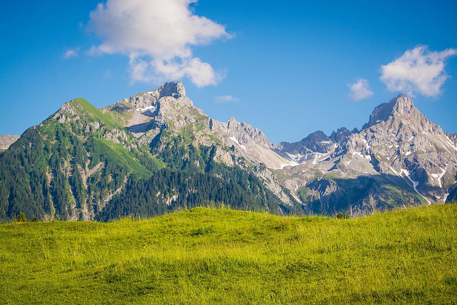 mountains, nature, sky, clouds, calm, countryside, environment HD wallpaper