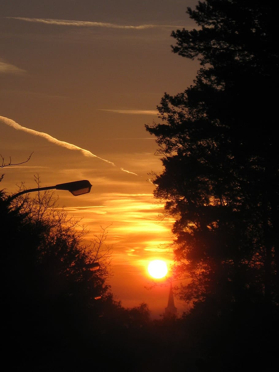 sunrise, sky, clouds, skies, morgenstimmung, morning, mood HD wallpaper
