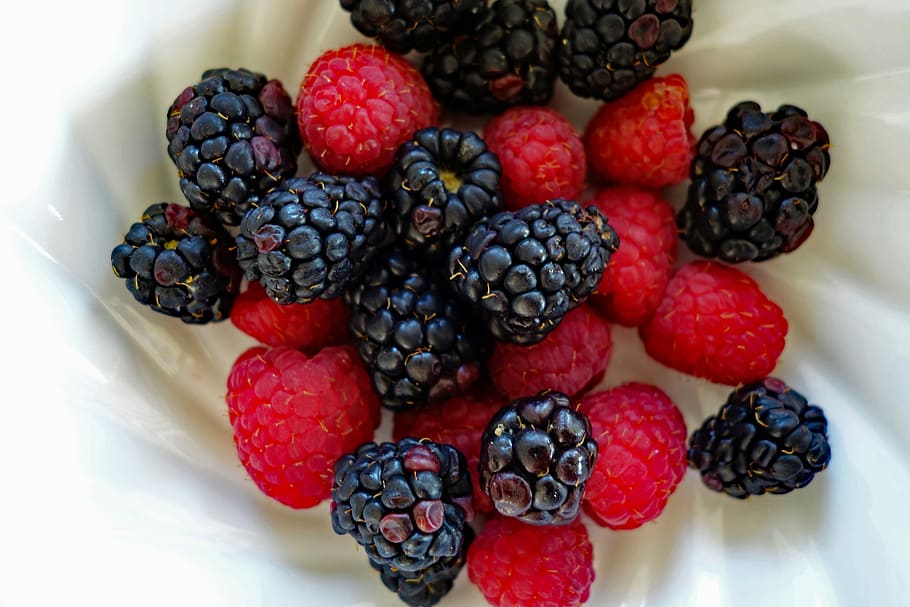 raspberry, raspberries, blackberry, berry fruit, healthy eating HD wallpaper