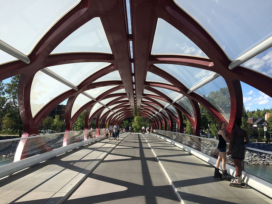 Calgary, Alberta, Bridge, Canada, architecture, bridge - man made structure HD wallpaper
