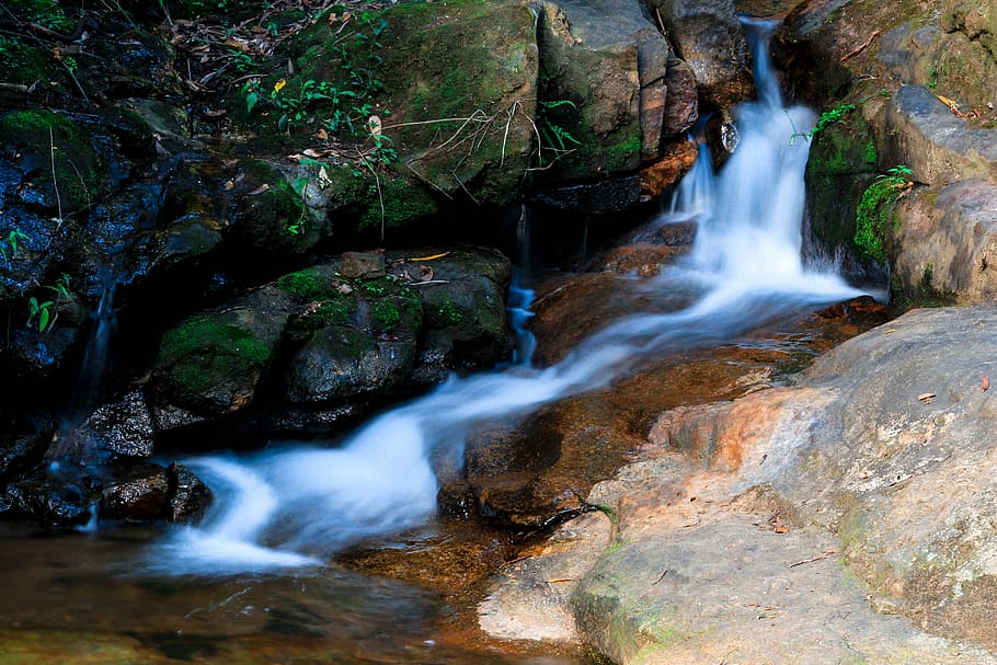 water, waterfall, stream, river, nature, outdoors, cascade HD wallpaper