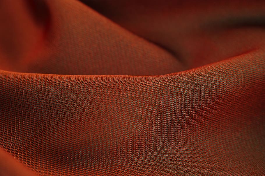 macro photography of red textile, fabric, detail, nobody, horizontal