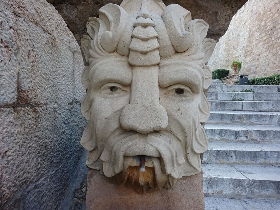 monuments, palma, source, stone, sculpture, representation HD wallpaper