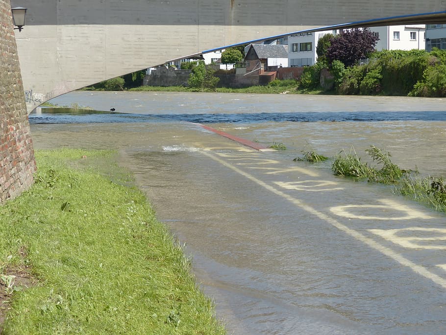 Danube, High Water, Water, Cycle, Cycle Path, Away, road, flooded HD wallpaper
