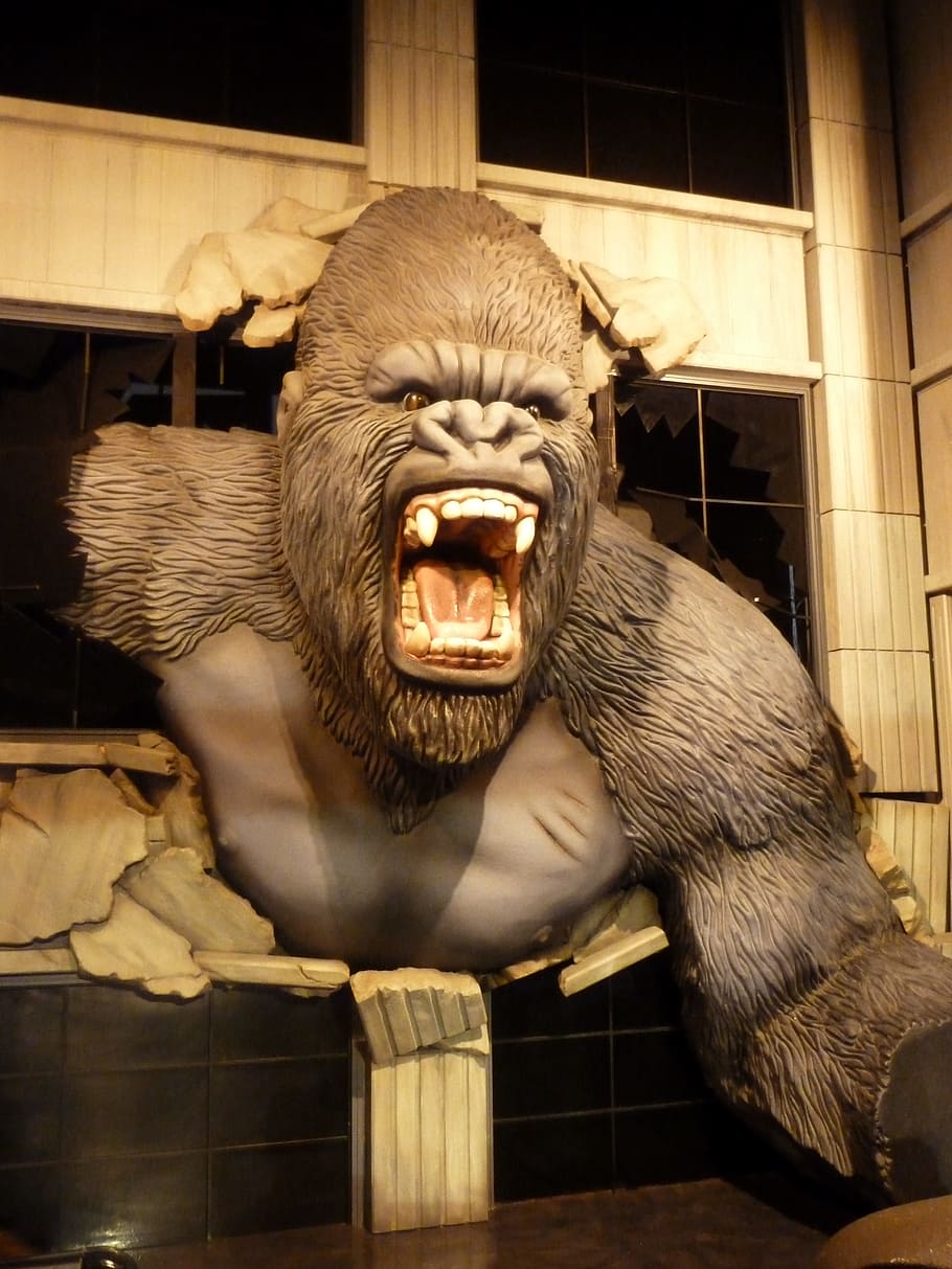 King Kong statue, wax museum, wax figure, branson, entertainment, HD wallpaper