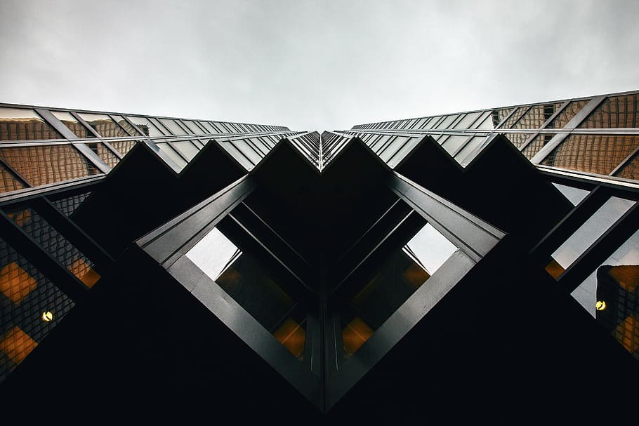 worm's eye-view photography of building, architecture, infrastructure HD wallpaper