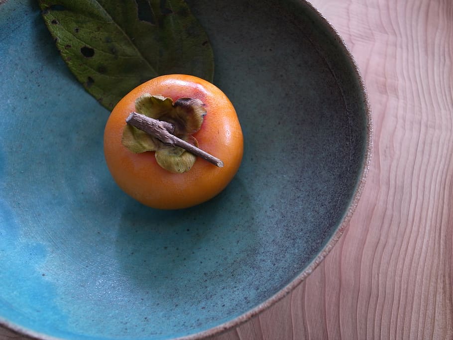 persimmon, autumn, fruit, food, freshness, organic, vegetarian Food HD wallpaper